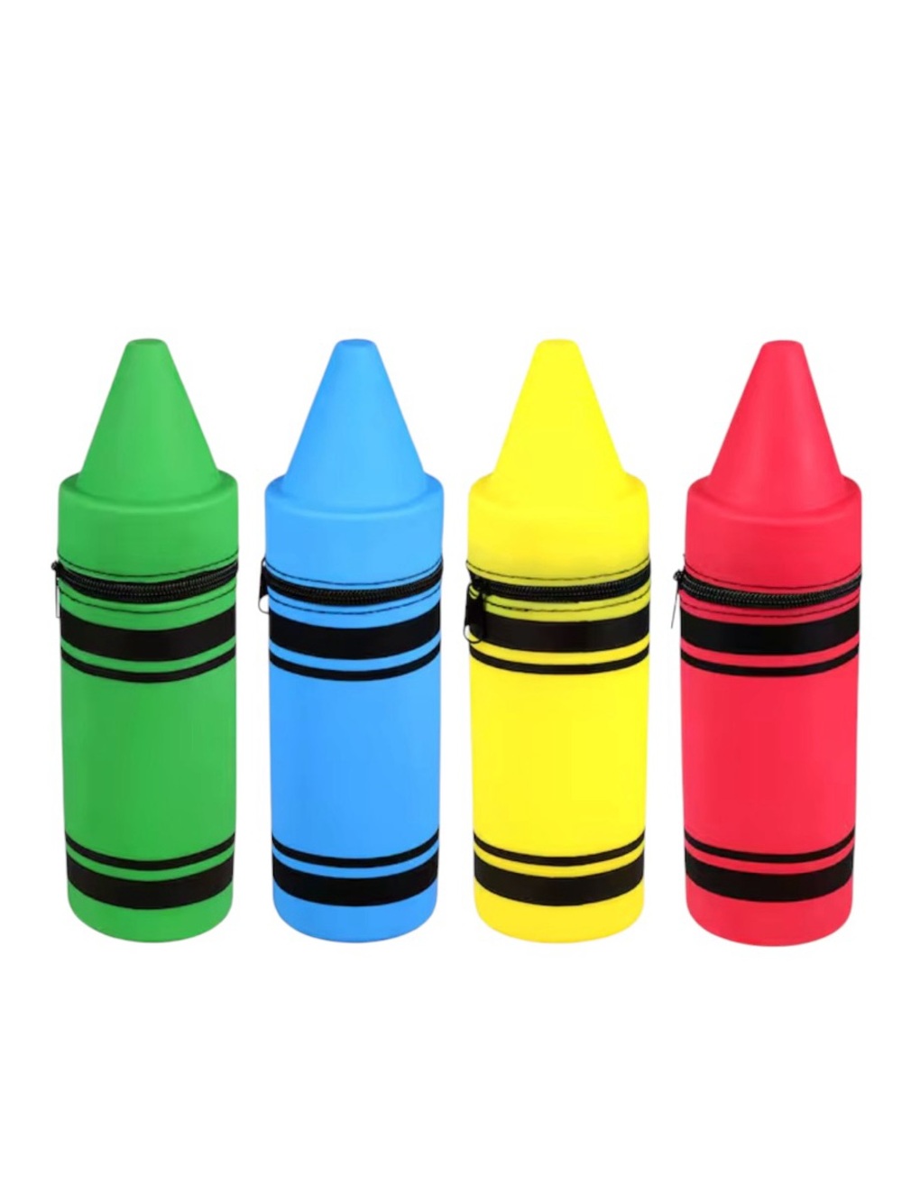 Crayon Shaped Pencil Pouch Set